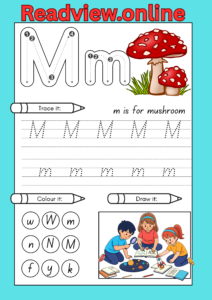 Educational activity for letter M