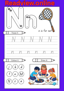 Letter tracing and drawing activity